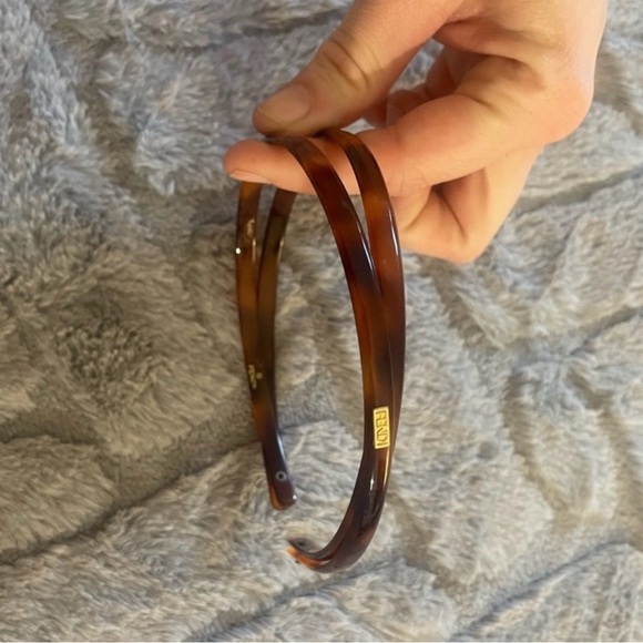 FENDI Brown Tortoiseshell Vintage Headband / Hair Clip Accessory - Picture 8 of 10